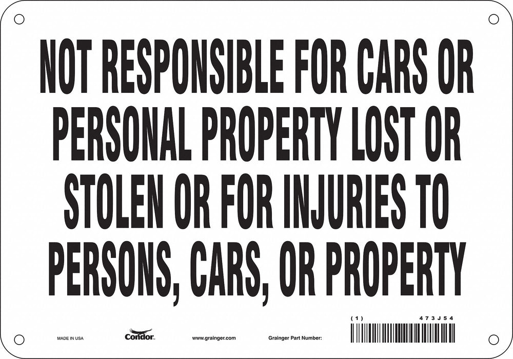 Safety Sign 7 in x 10 in Aluminum