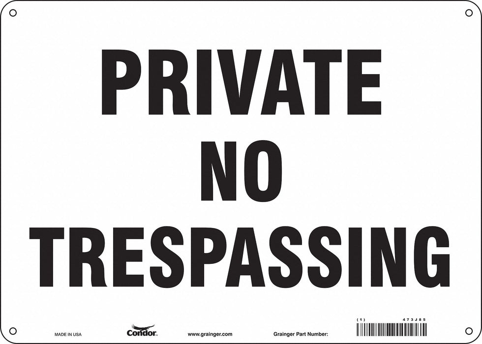 Safety Sign 10 in x 14 in Polyethylene