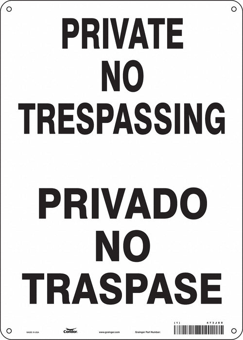 Safety Sign 14 in x 10 in Aluminum