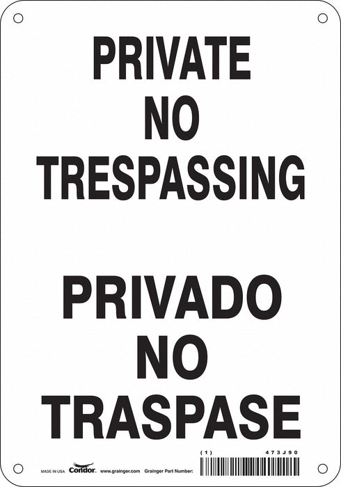 Safety Sign 10 inx7 in Polyethylene