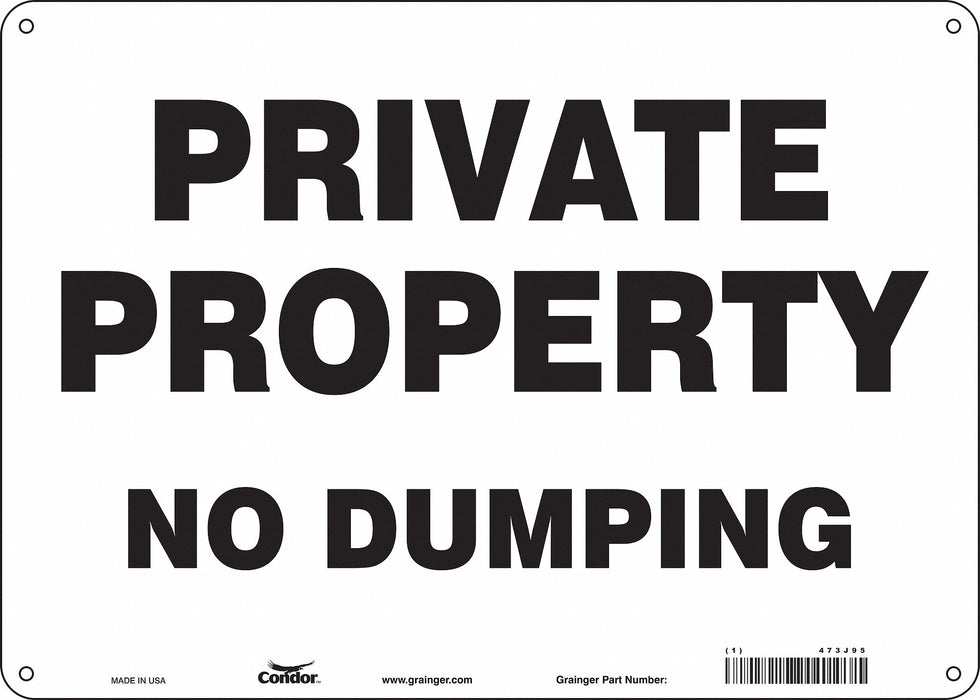 Safety Sign 10 in x 14 in Aluminum