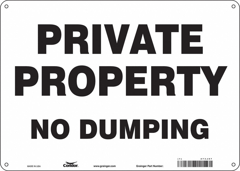 Safety Sign 10 in x 14 in Polyethylene