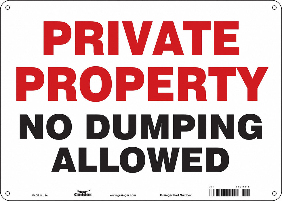 Safety Sign 10 inx14 in Polyethylene