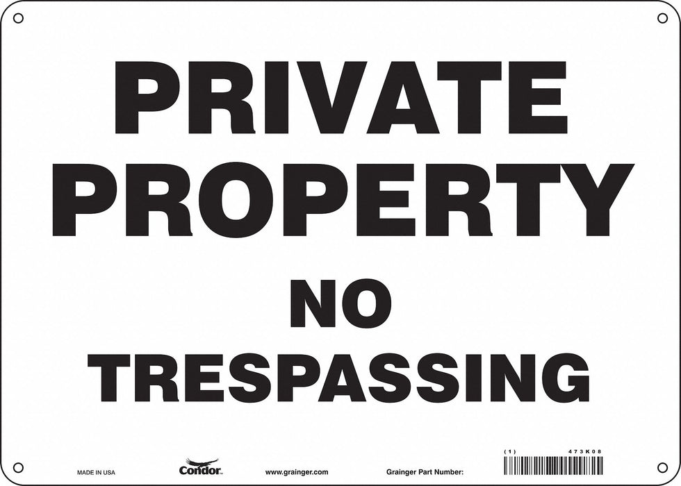 Safety Sign 10 inx14 in Aluminum