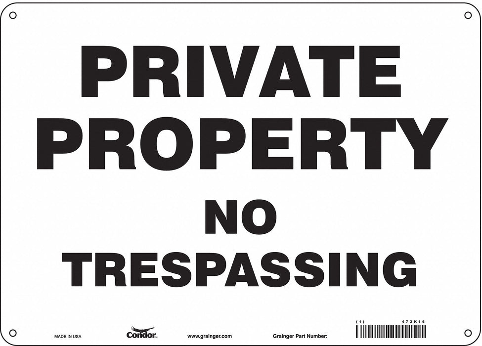 Safety Sign 10 inx14 in Polyethylene