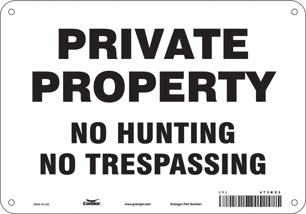 Safety Sign 7 in x 10 in Aluminum