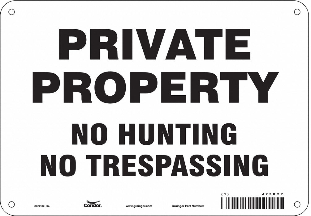 Safety Sign 7 inx10 in Polyethylene