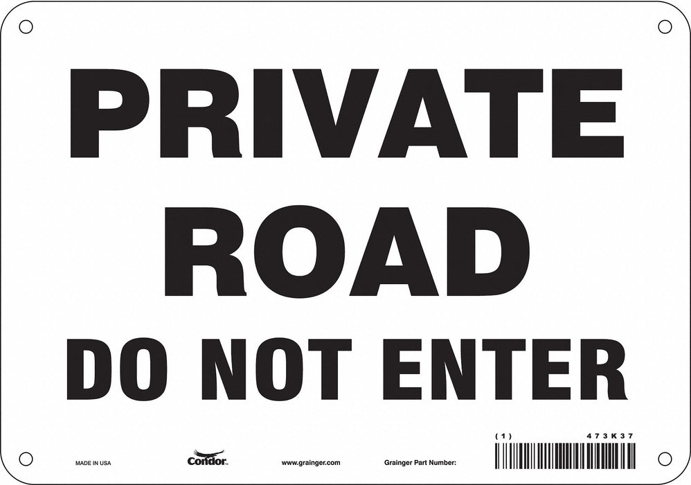 Safety Sign 7 in x 10 in Aluminum
