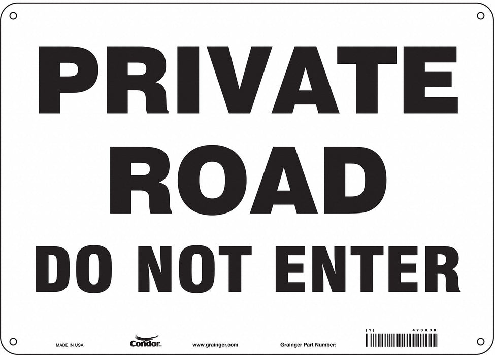 Safety Sign 10 inx14 in Aluminum