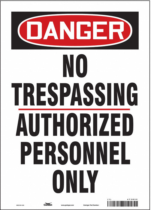 Safety Sign 14 in x 10 in Vinyl