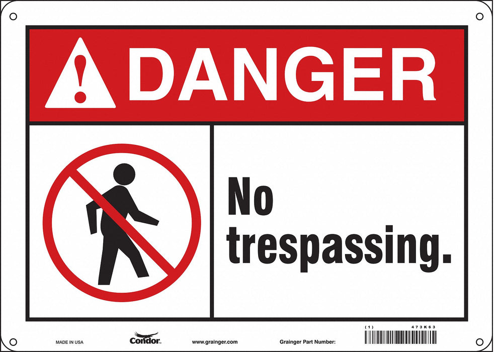 Safety Sign 10 inx14 in Polyethylene