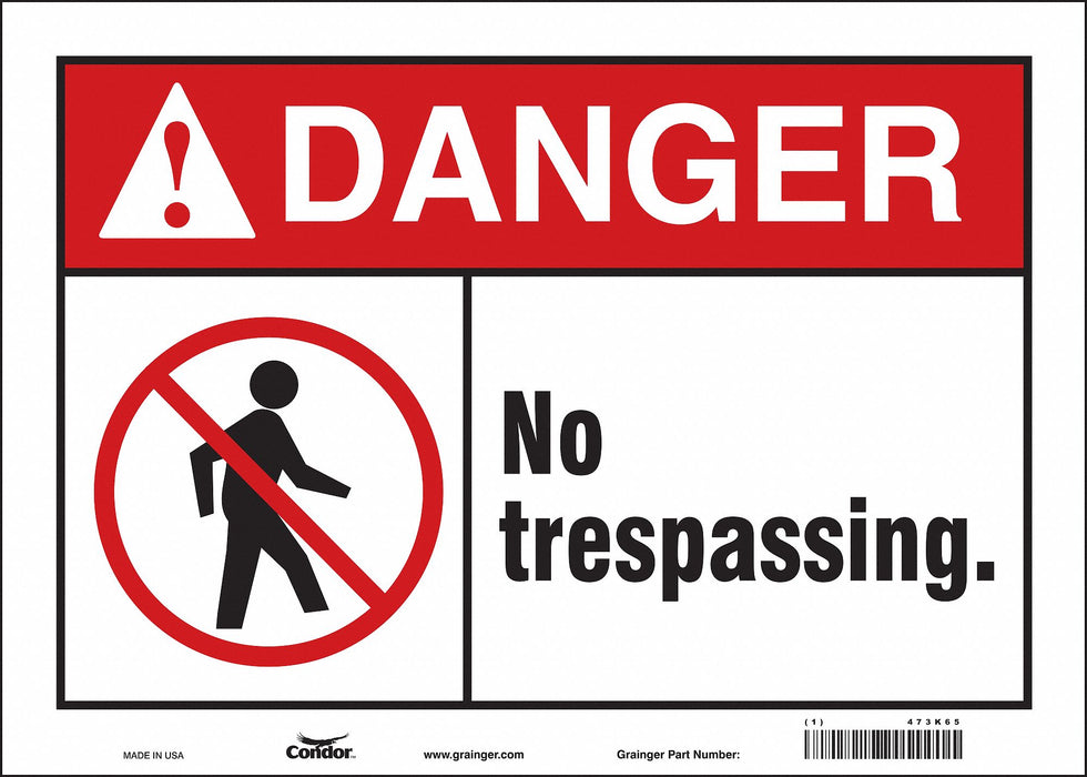 Safety Sign 10 in x 14 in Vinyl