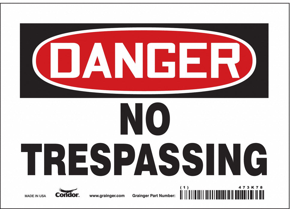Safety Sign 5 in x 7 in Vinyl