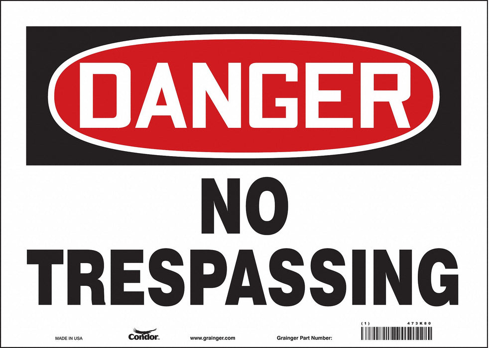 Safety Sign 10 in x 14 in Vinyl