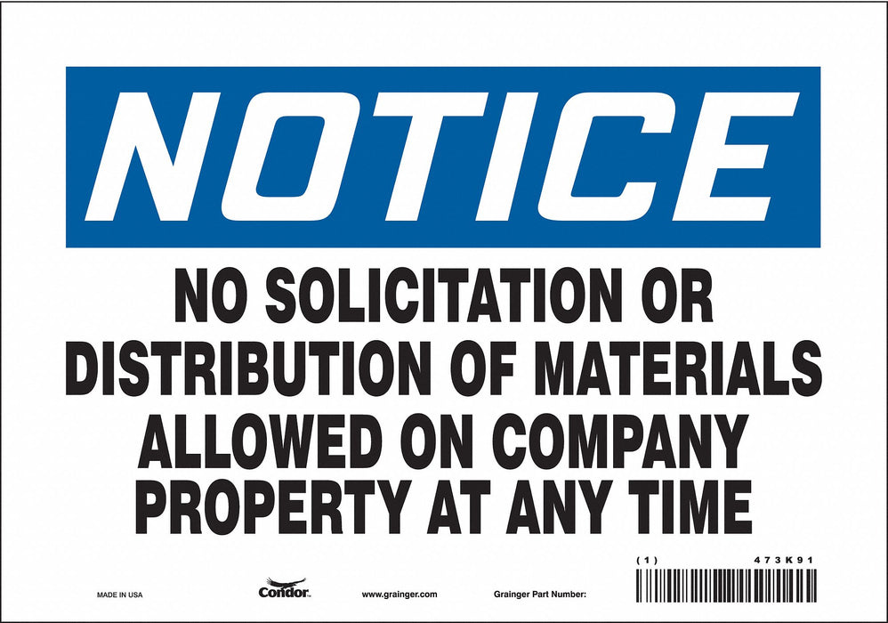 Safety Sign 7 in x 10 in Vinyl