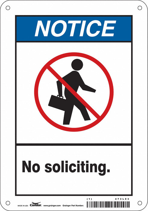 Safety Sign 10 in x 7 in Polyethylene