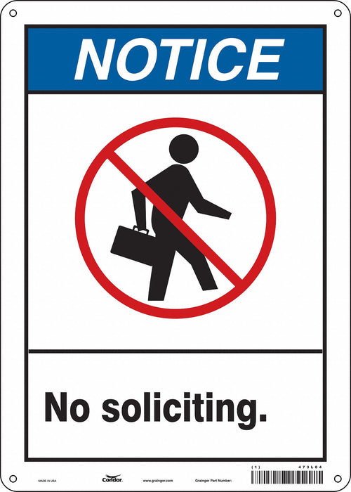 Safety Sign 14 in x 10 in Polyethylene
