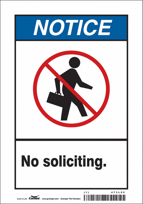 Safety Sign 10 in x 7 in Vinyl