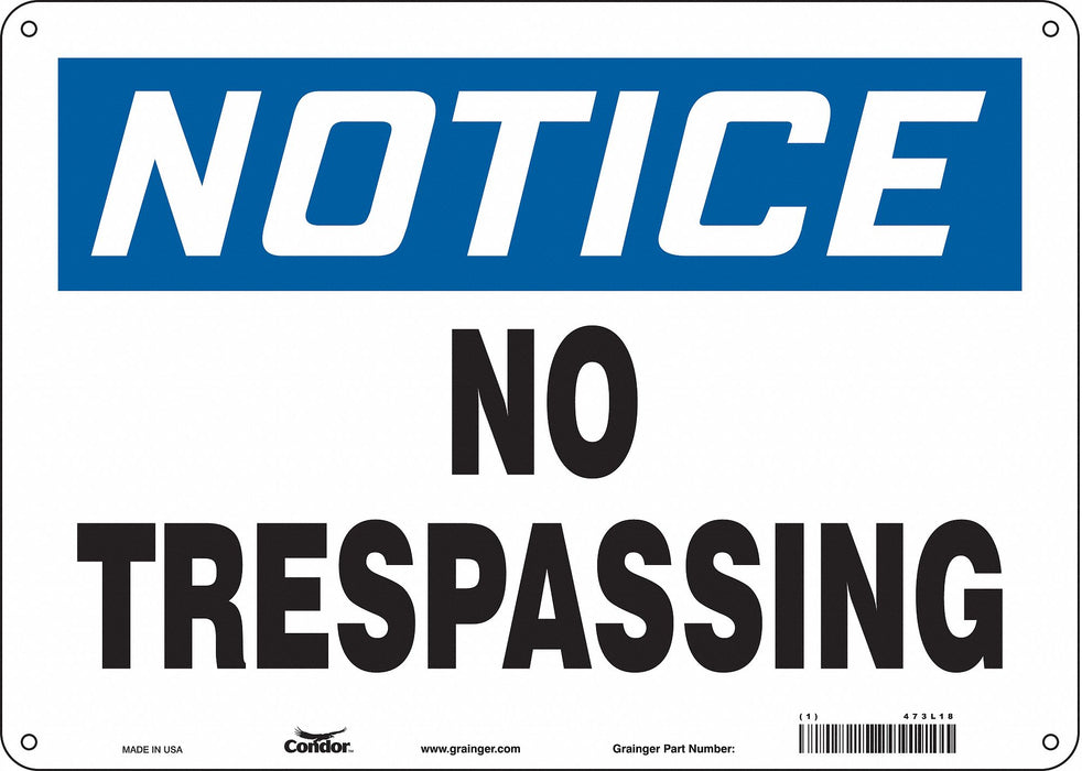 Safety Sign 10 inx14 in Aluminum