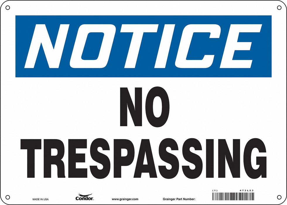 Safety Sign 10 inx14 in Polyethylene