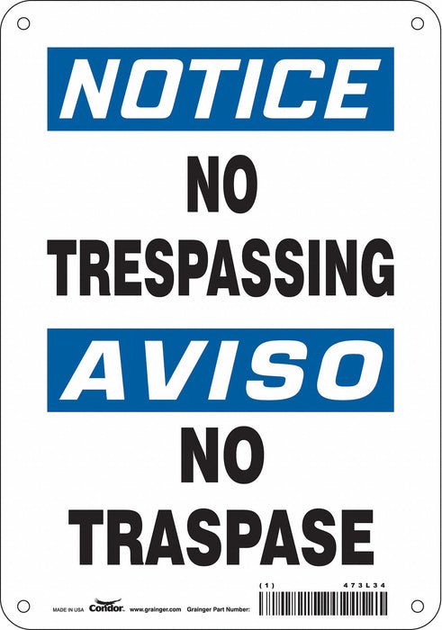 J7002 Safety Sign 10 inx7 in Polyethylene