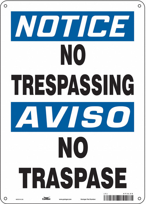 J7002 Safety Sign 14 inx10 in Polyethylene