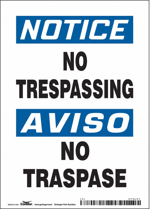J7002 Safety Sign 7 in x 5 in Vinyl