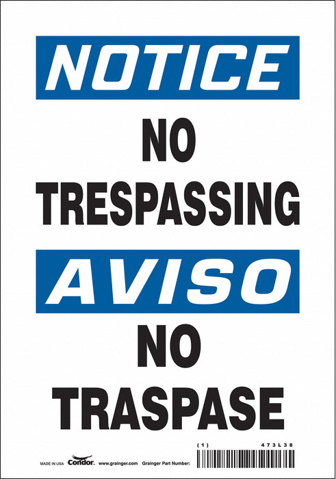 J7002 Safety Sign 10 inx7 in Vinyl