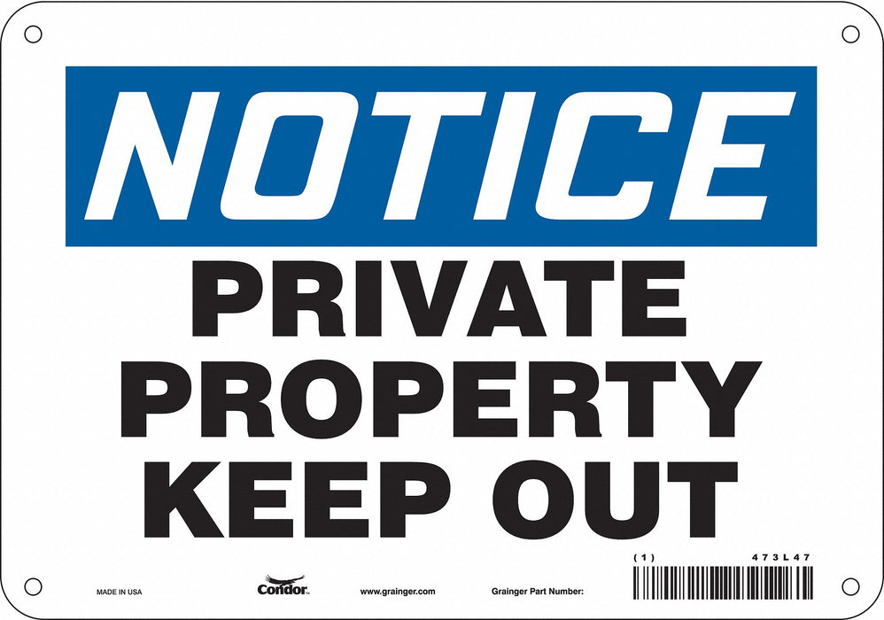 Safety Sign 7 in x 10 in Aluminum