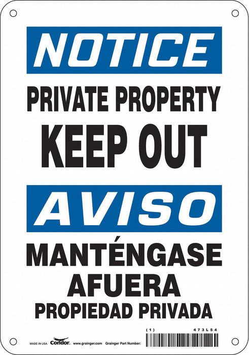 Safety Sign 10 inx7 in Aluminum