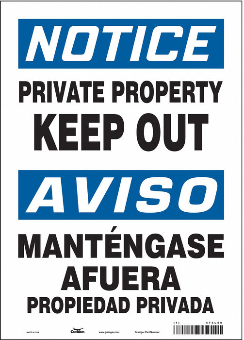 Safety Sign 14 in x 10 in Vinyl