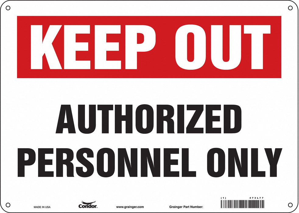 Safety Sign 10 inx14 in Polyethylene