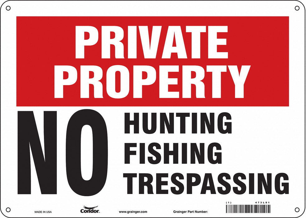 Safety Sign 10 inx14 in Aluminum