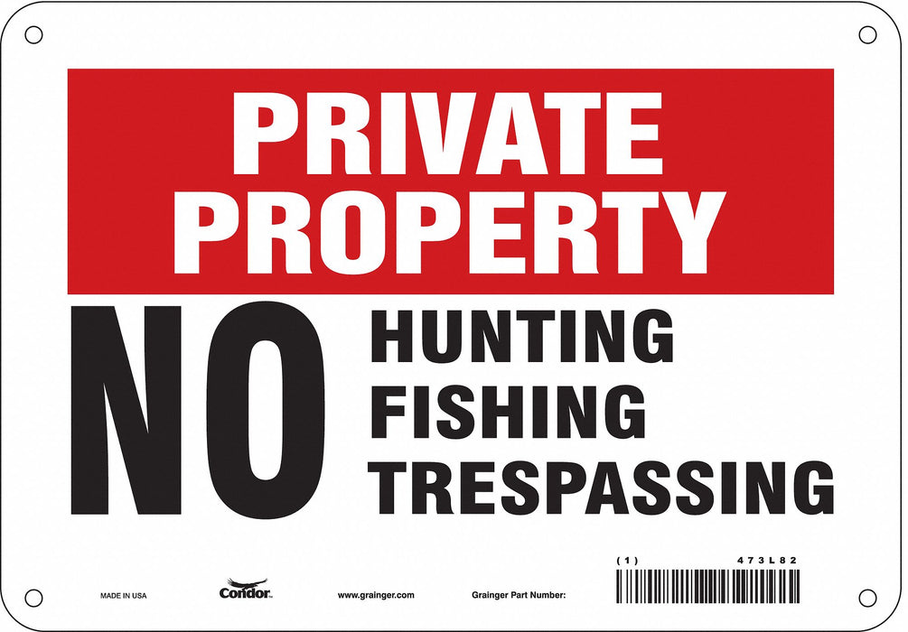 Safety Sign 7 inx10 in Polyethylene
