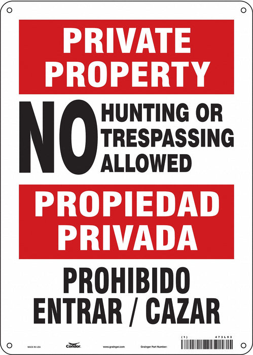 Safety Sign 14 inx10 in Aluminum
