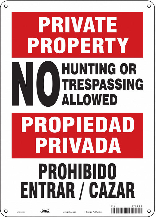 Safety Sign 14 in x 10 in Polyethylene