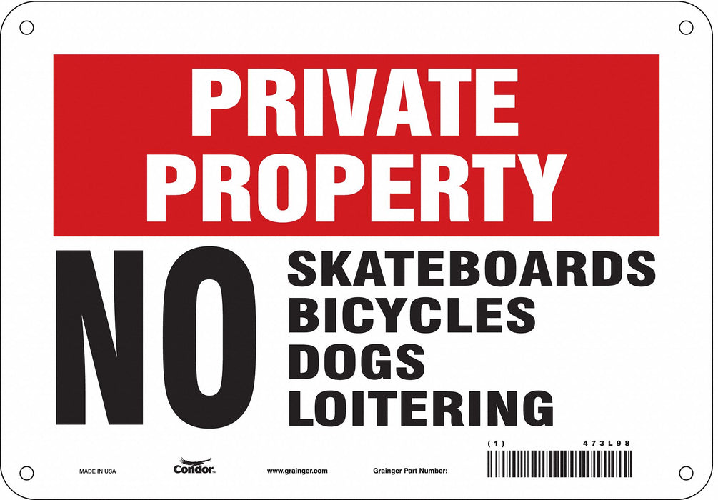 Safety Sign 7 in x 10 in Aluminum