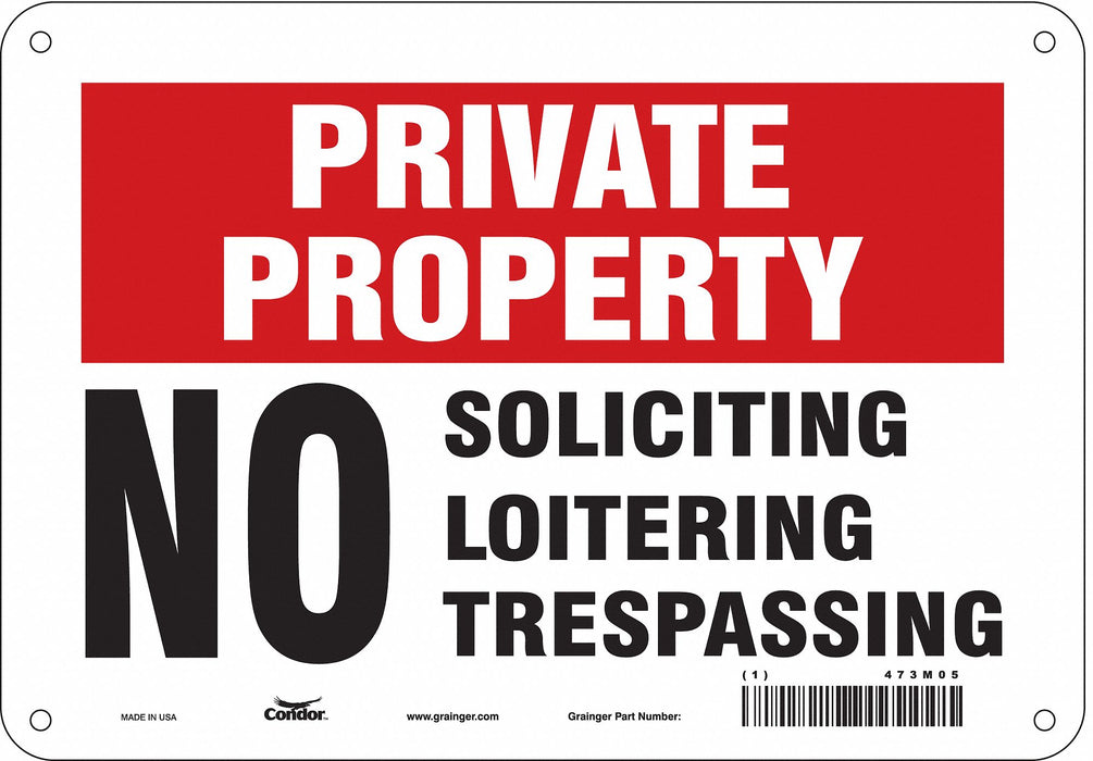 Safety Sign 7 in x 10 in Aluminum