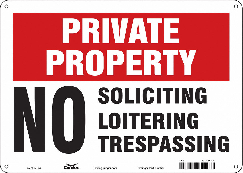 Safety Sign 10 inx14 in Aluminum