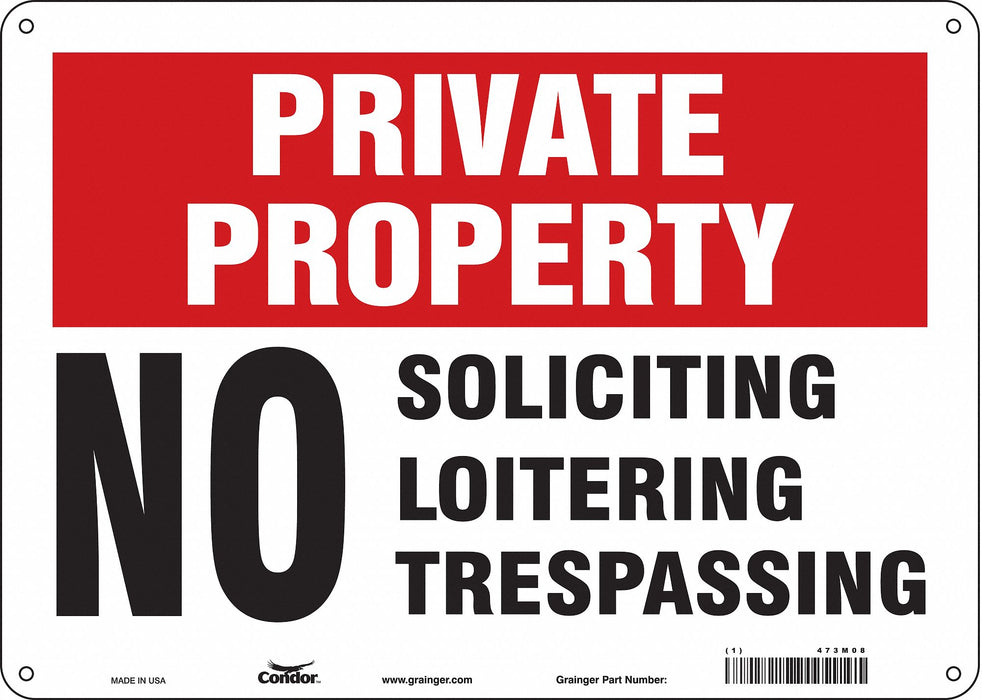 Safety Sign 10 in x 14 in Polyethylene