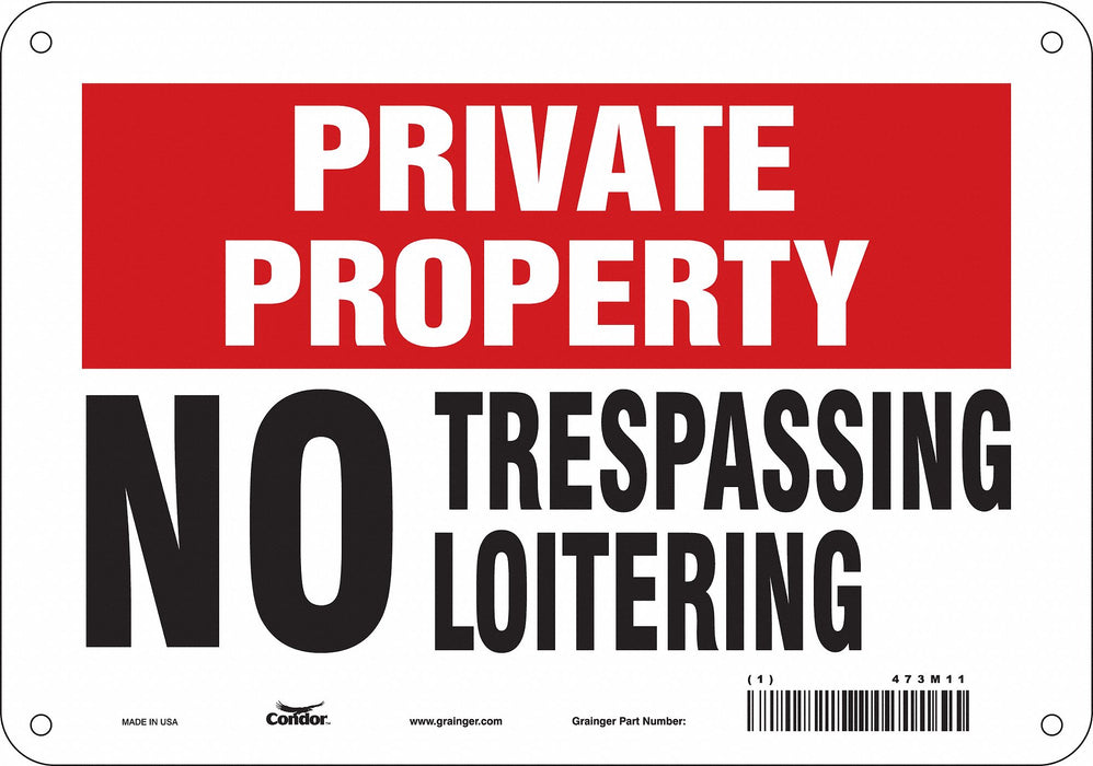 Safety Sign 7 in x 10 in Aluminum