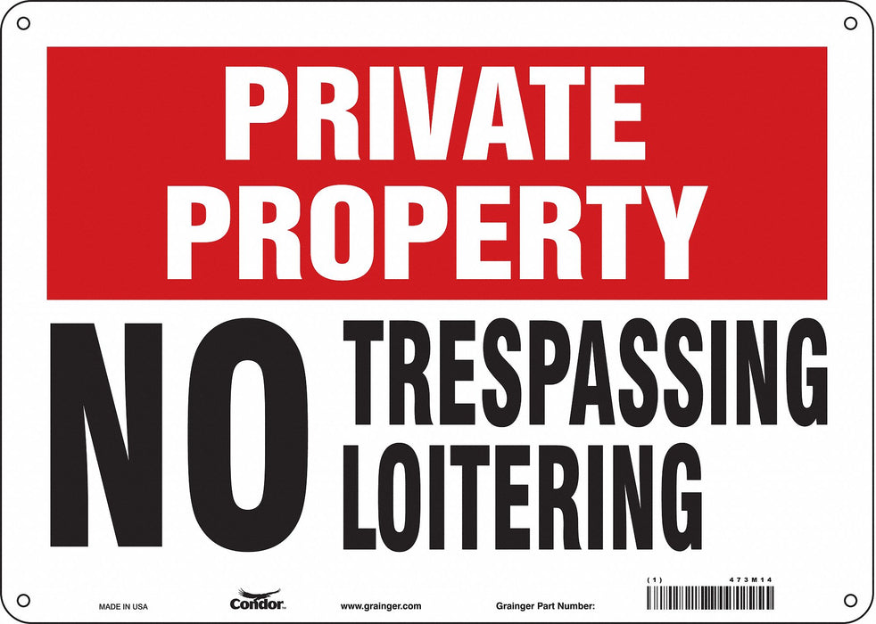 Safety Sign 10 inx14 in Polyethylene