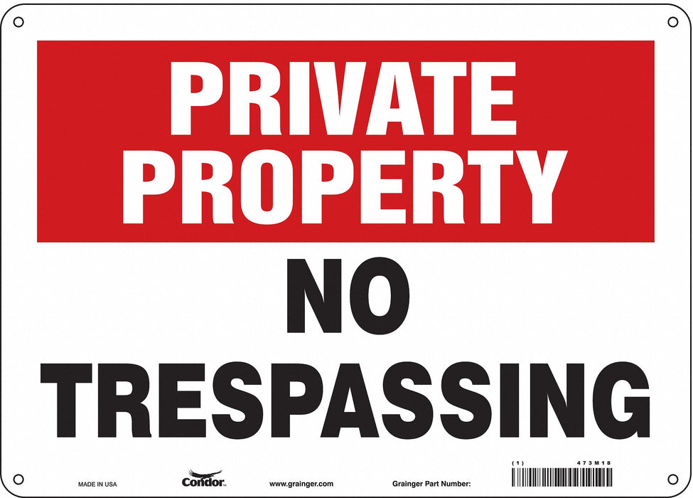 Safety Sign 10 inx14 in Aluminum