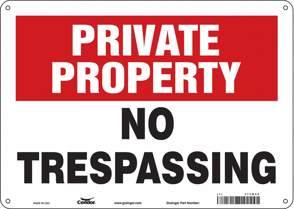 Safety Sign 10 inx14 in Polyethylene