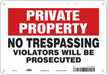 Safety Sign 7 in x 10 in Aluminum