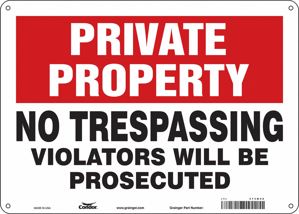 Safety Sign 10 inx14 in Polyethylene