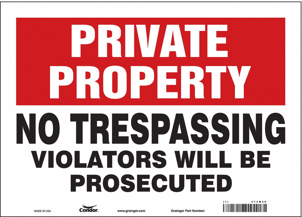 Safety Sign 10 in x 14 in Vinyl