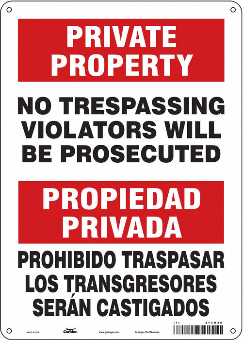 Safety Sign 14 inx10 in Aluminum