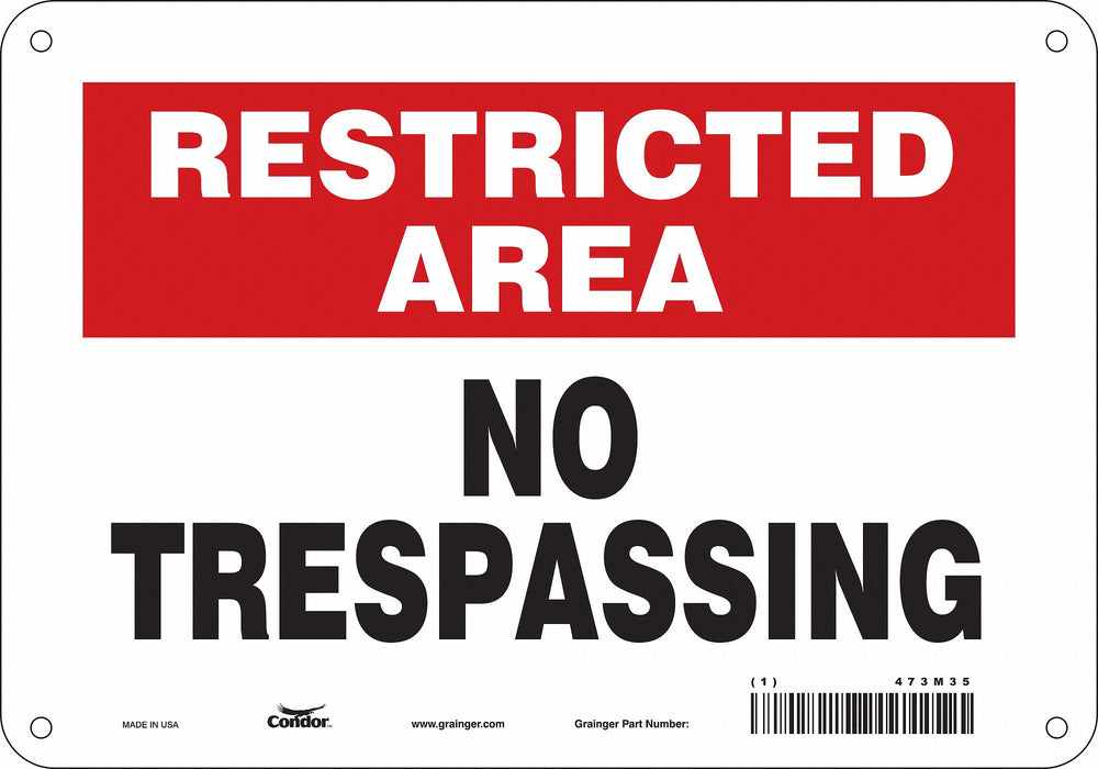 Safety Sign 7 in x 10 in Aluminum