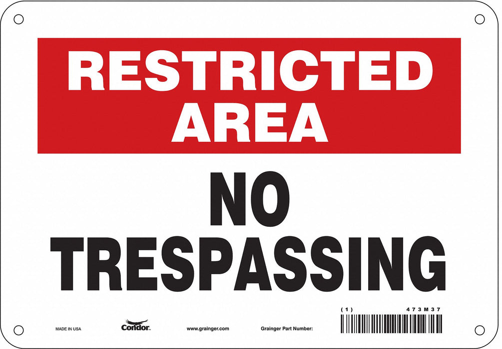 Safety Sign 7 in x 10 in Polyethylene